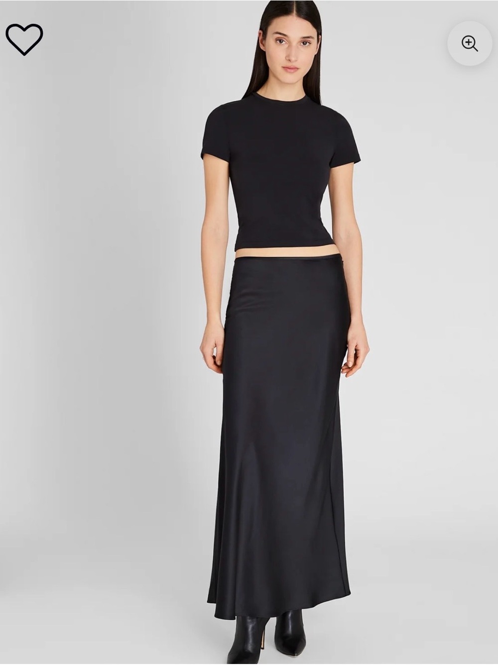 Club Monaco Black Silk Maxi Skirt